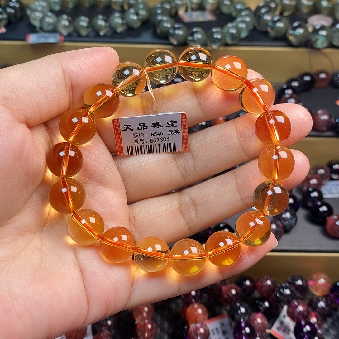 未镶嵌手链水晶黄水晶手链857304