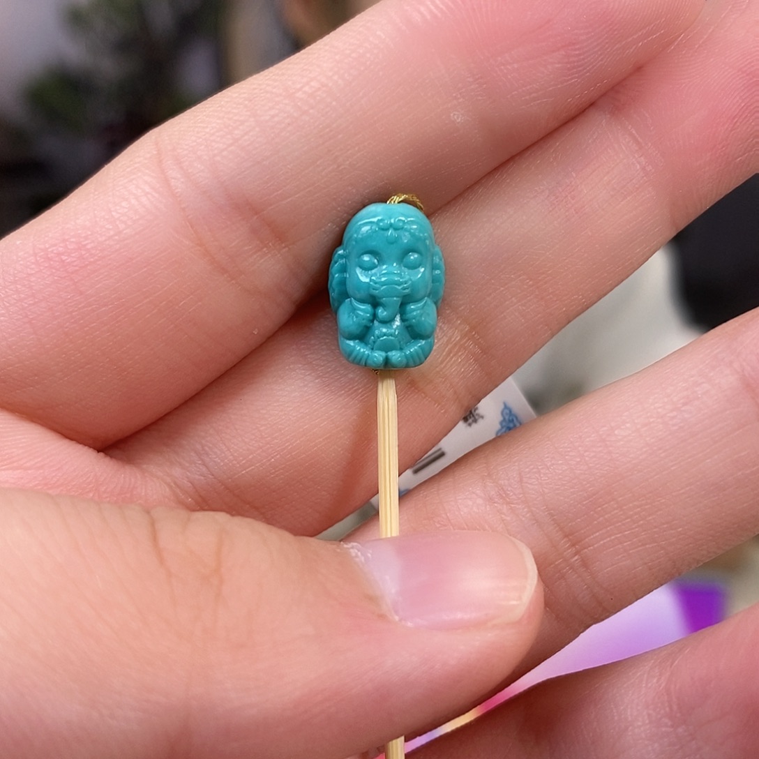 绿松石18K金镶嵌珠宝奇石