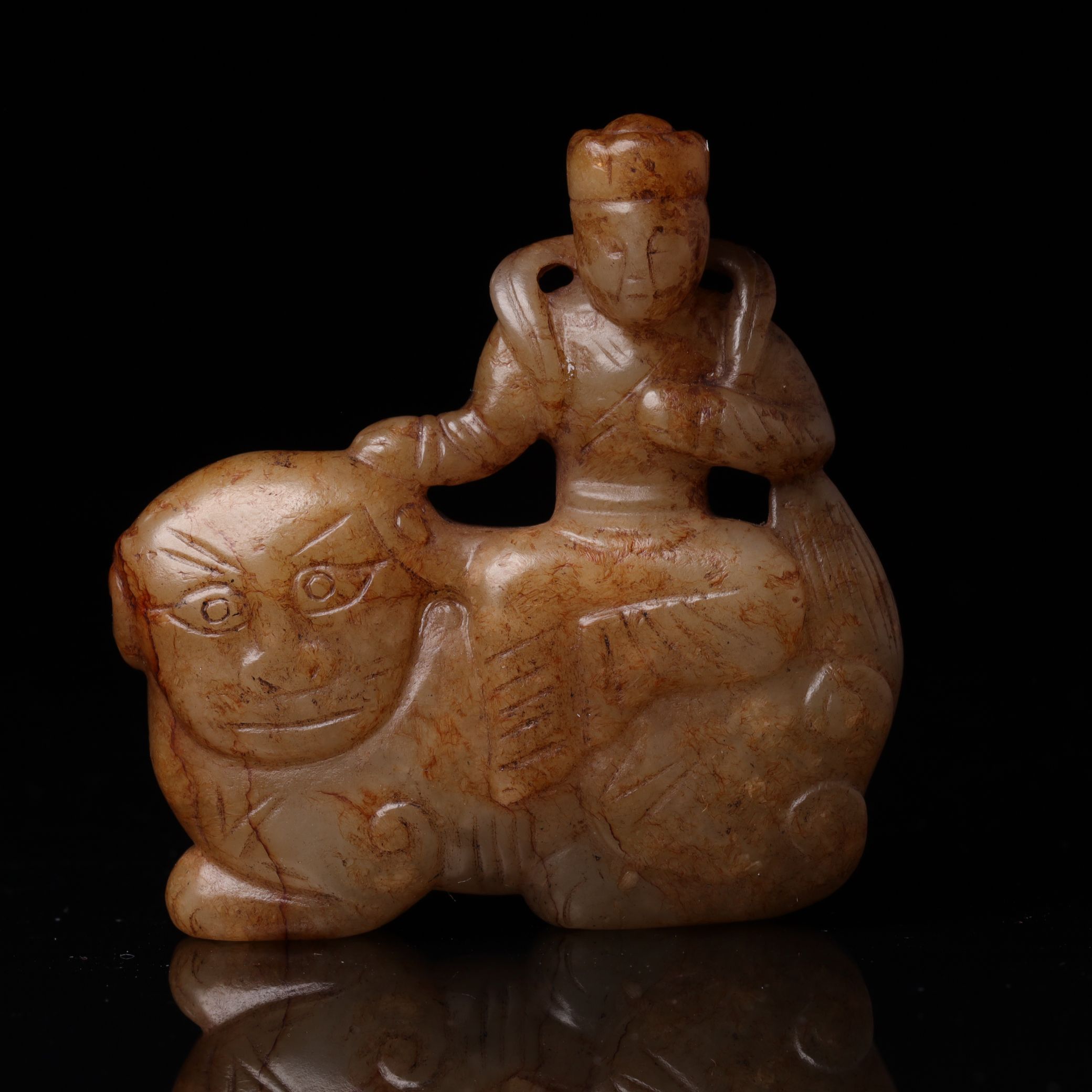 1620明代和田玉文殊菩萨2290