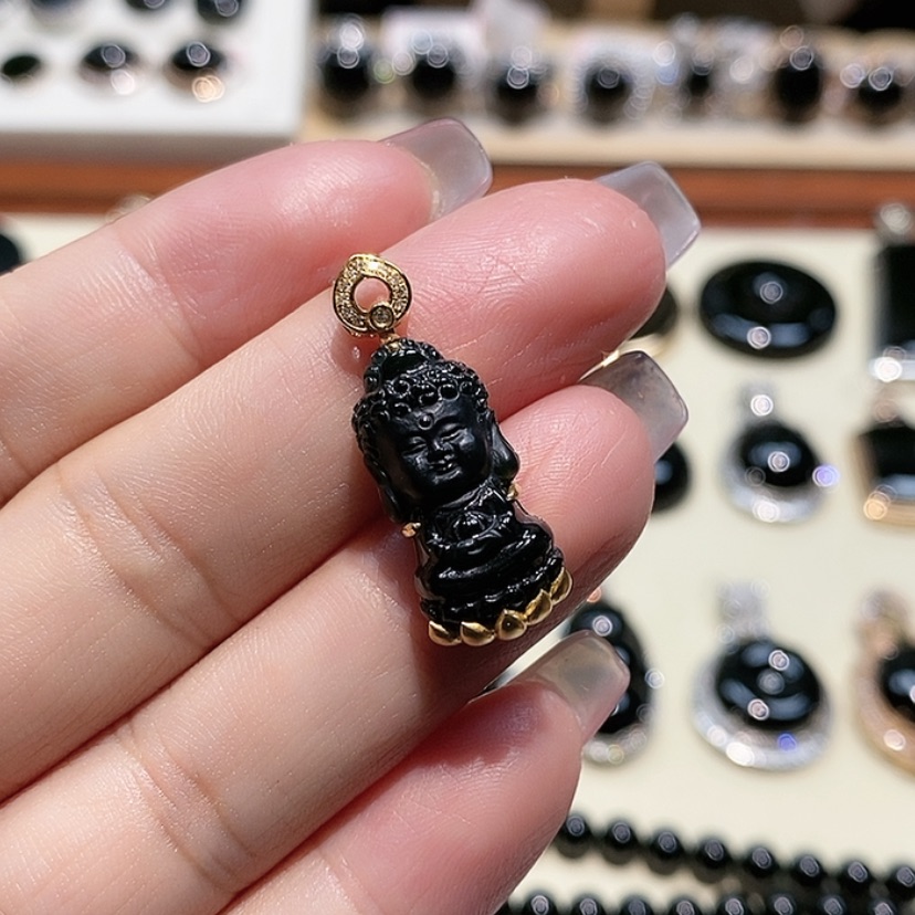 【闪购商品】翡翠颈饰18K金镶嵌缅甸翡翠