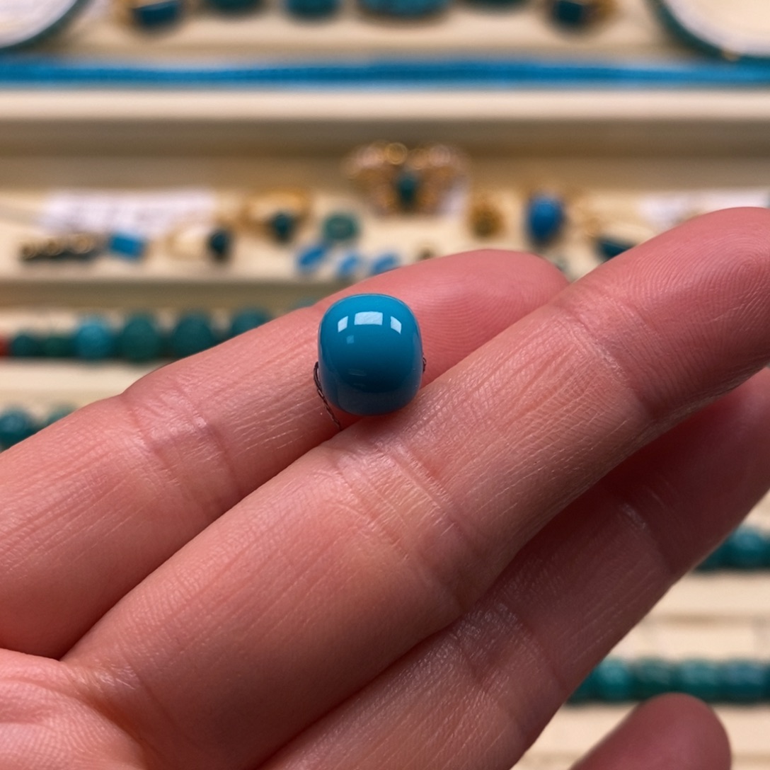 绿松石未镶嵌珠宝奇石直径9.4×7.9