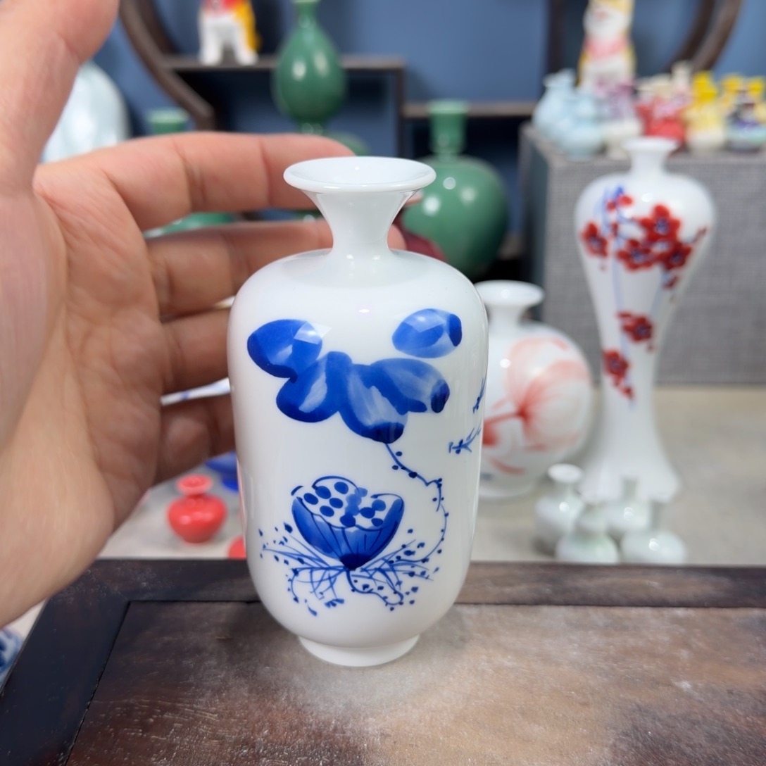 陶瓷手工小花器摆件