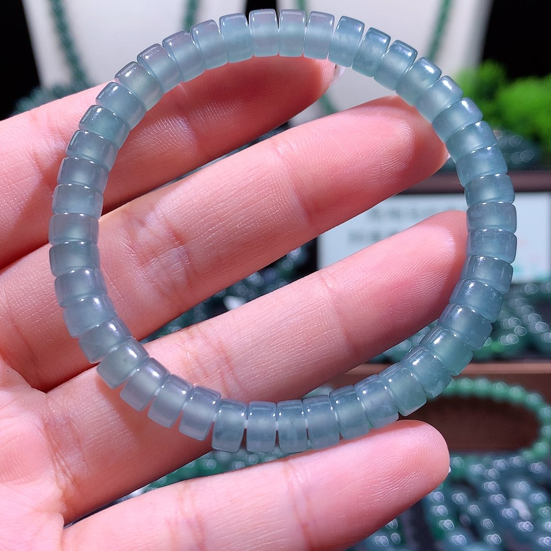翡翠未镶嵌手链天然a货翡翠手串7