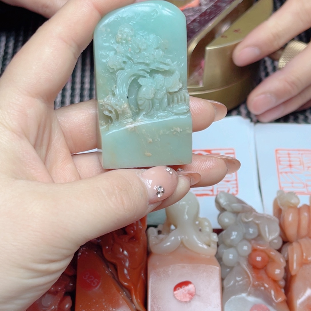 寿山石印石天青蓝1.7✖️3.4