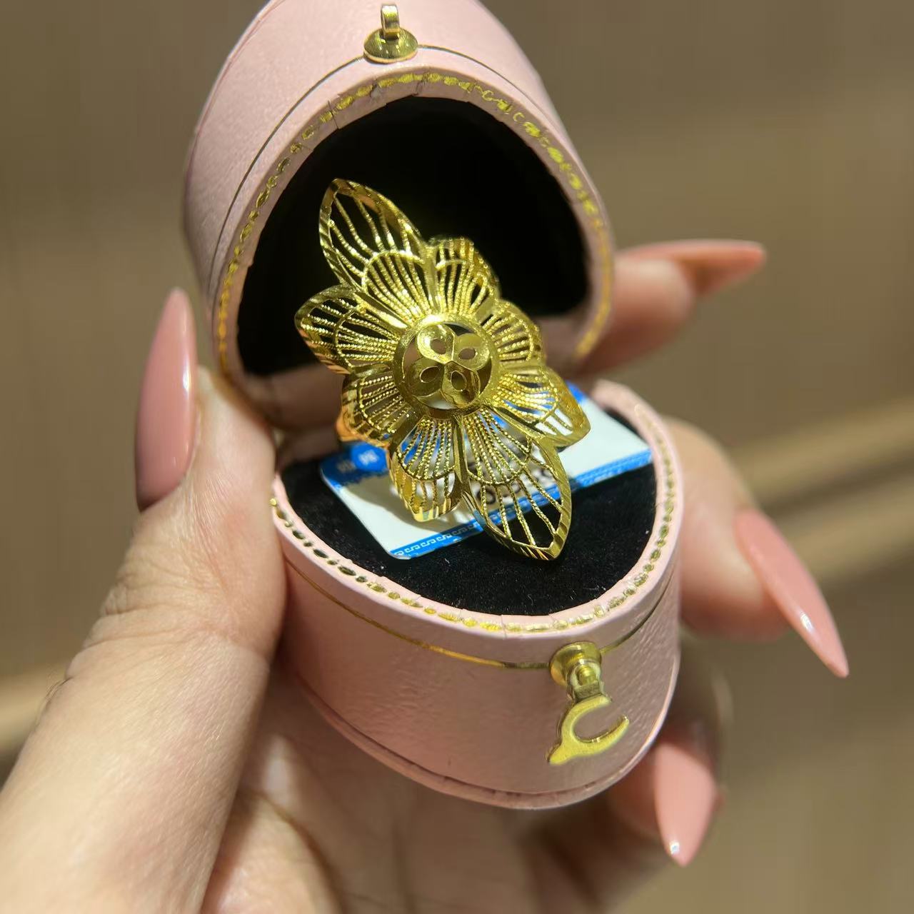 铜合金戒指 kaplima altun 0.32g 复古戒指  活口