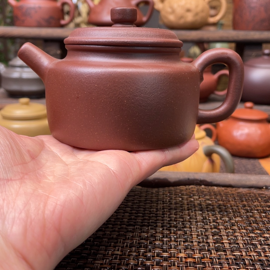 紫砂茶壶宜兴原矿紫砂手工制230