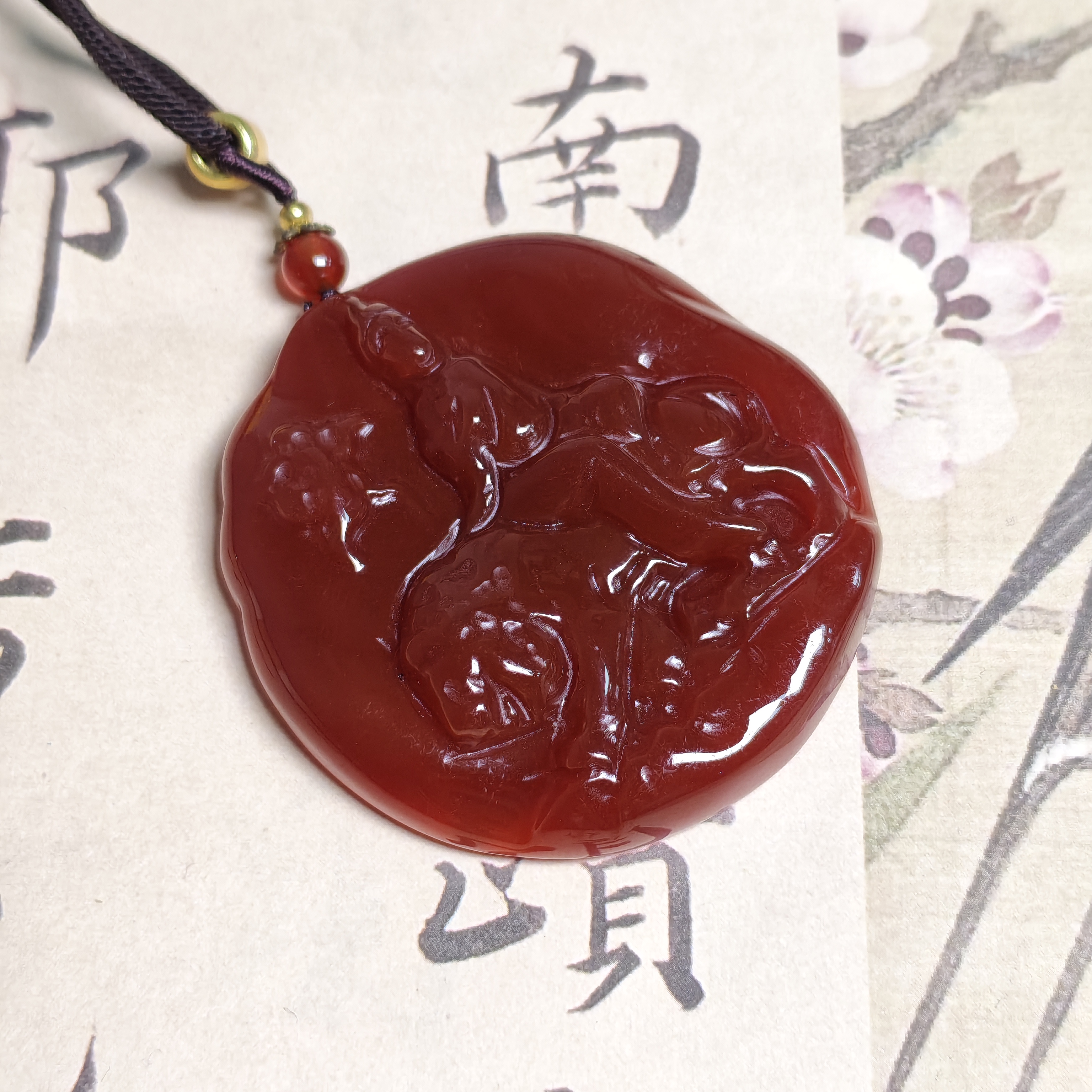 红玛瑙观音吊坠A16(多样性发)