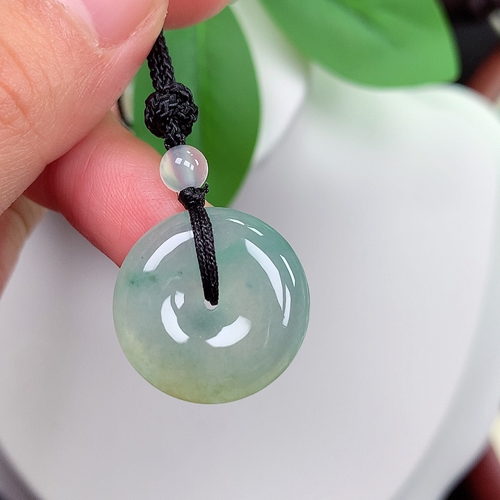 颈饰未镶嵌翡翠平安扣 20.1x5.5mm