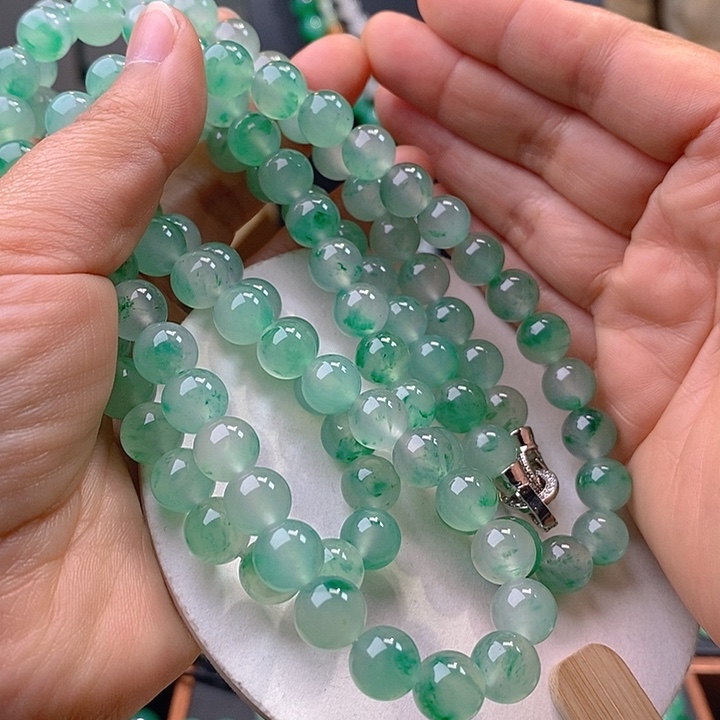 石英质玉卡9米数108长串未镶嵌