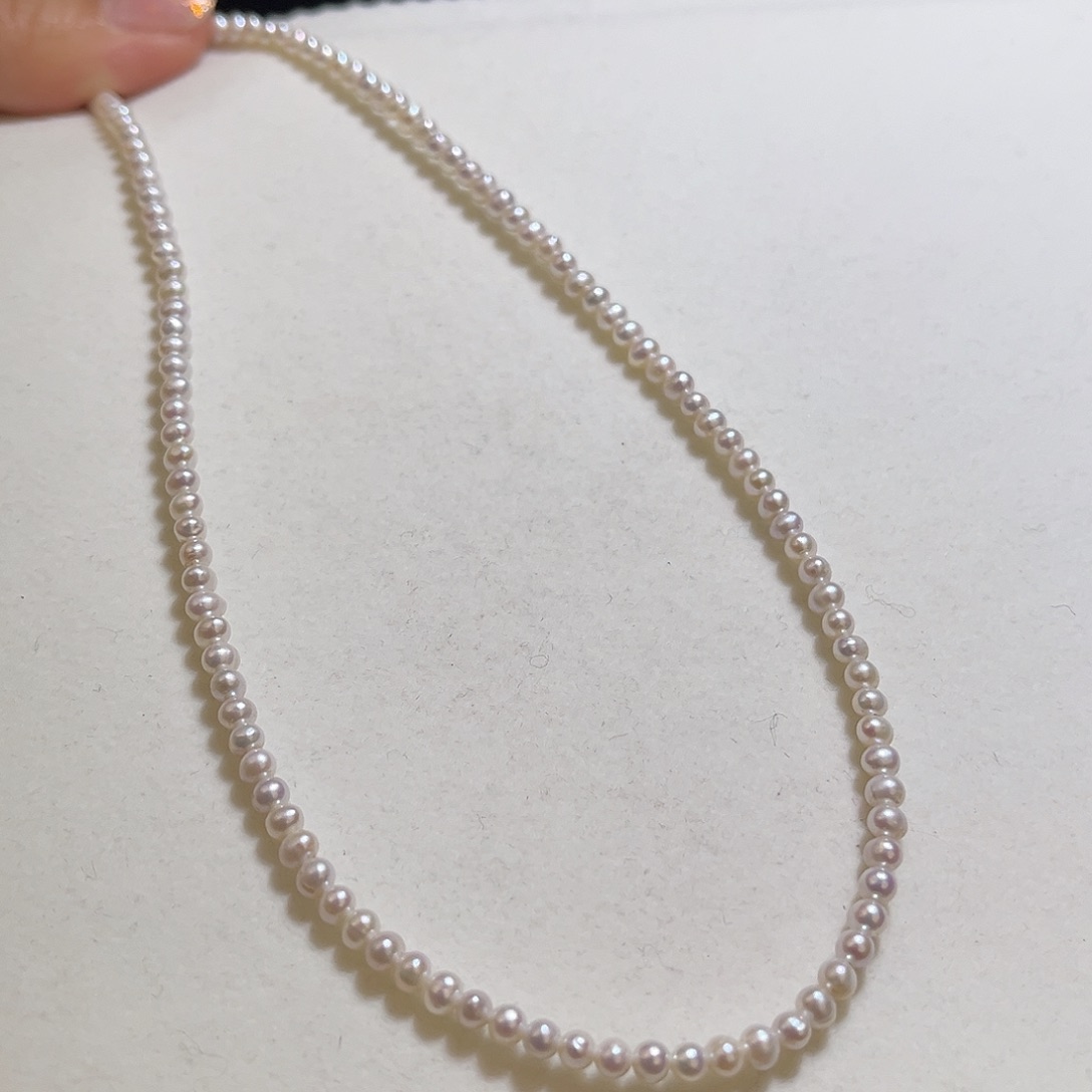 银S925镶嵌淡水珍珠颈饰