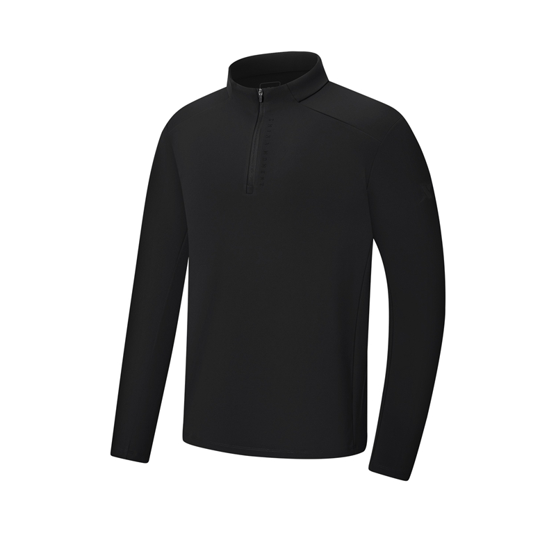 特步内搭长袖男秋冬新款半拉链打底衫975429030505