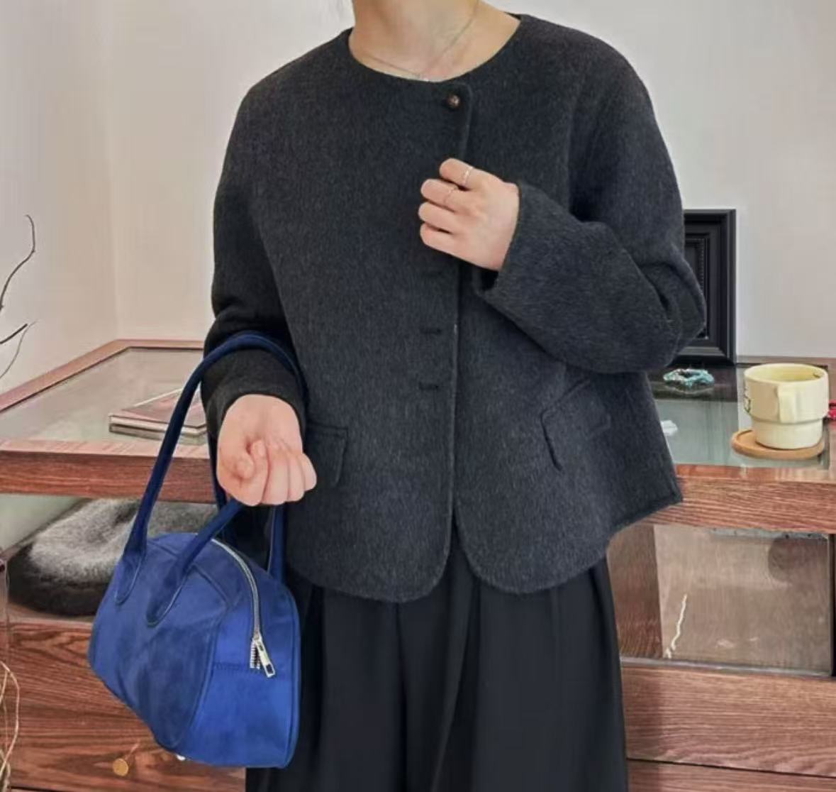 双面羊狨Y1066森系气质时尚外套