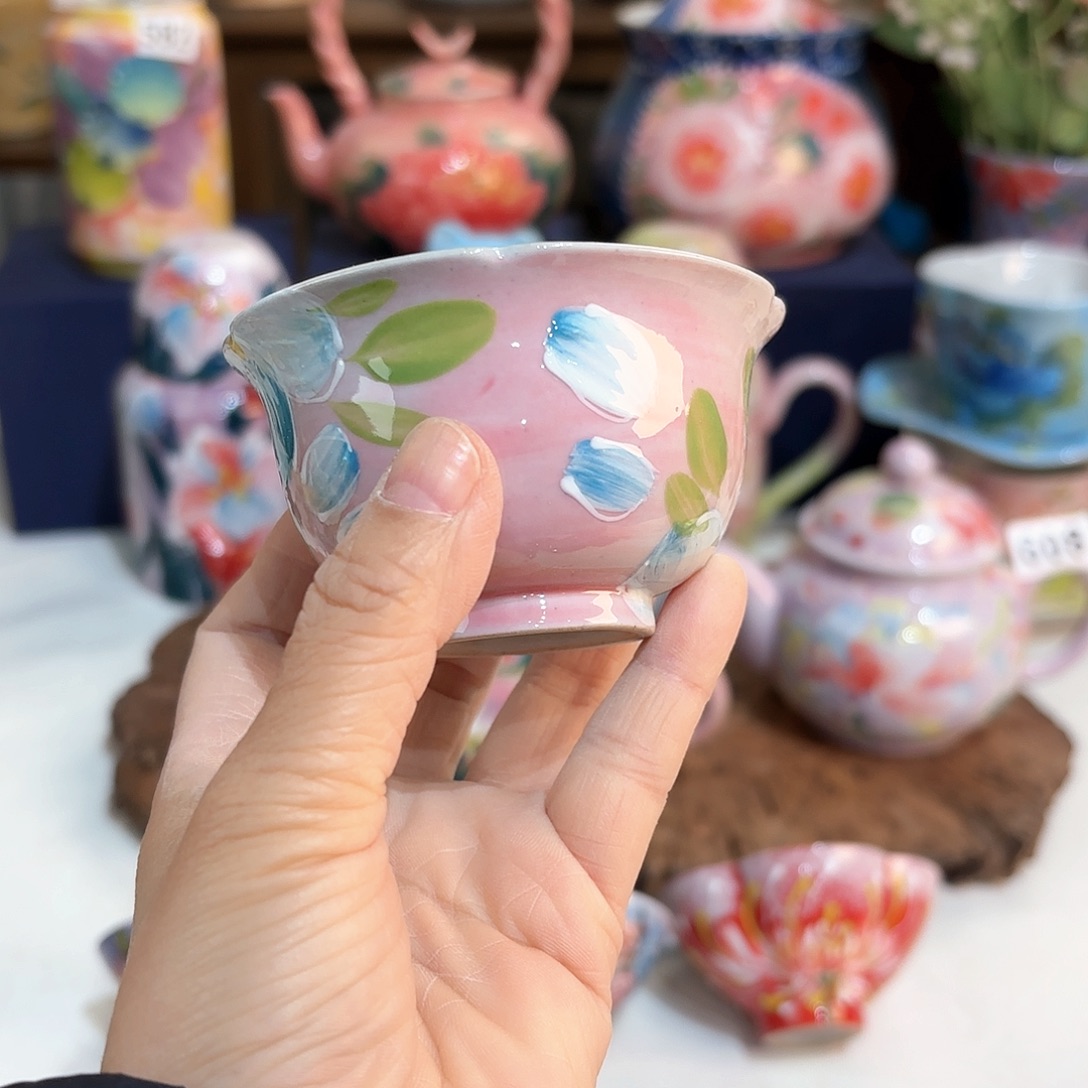 景德镇手绘高温釉下彩陶瓷茶具