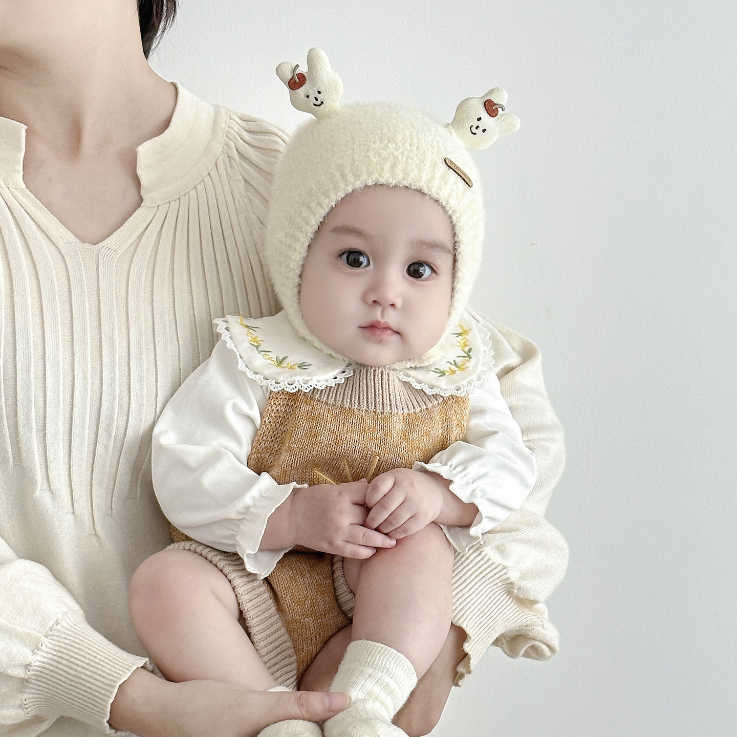 XINGDUOXIONG/星朵熊婴儿帽子秋冬宝宝毛绒帽婴幼儿男毛线帽女