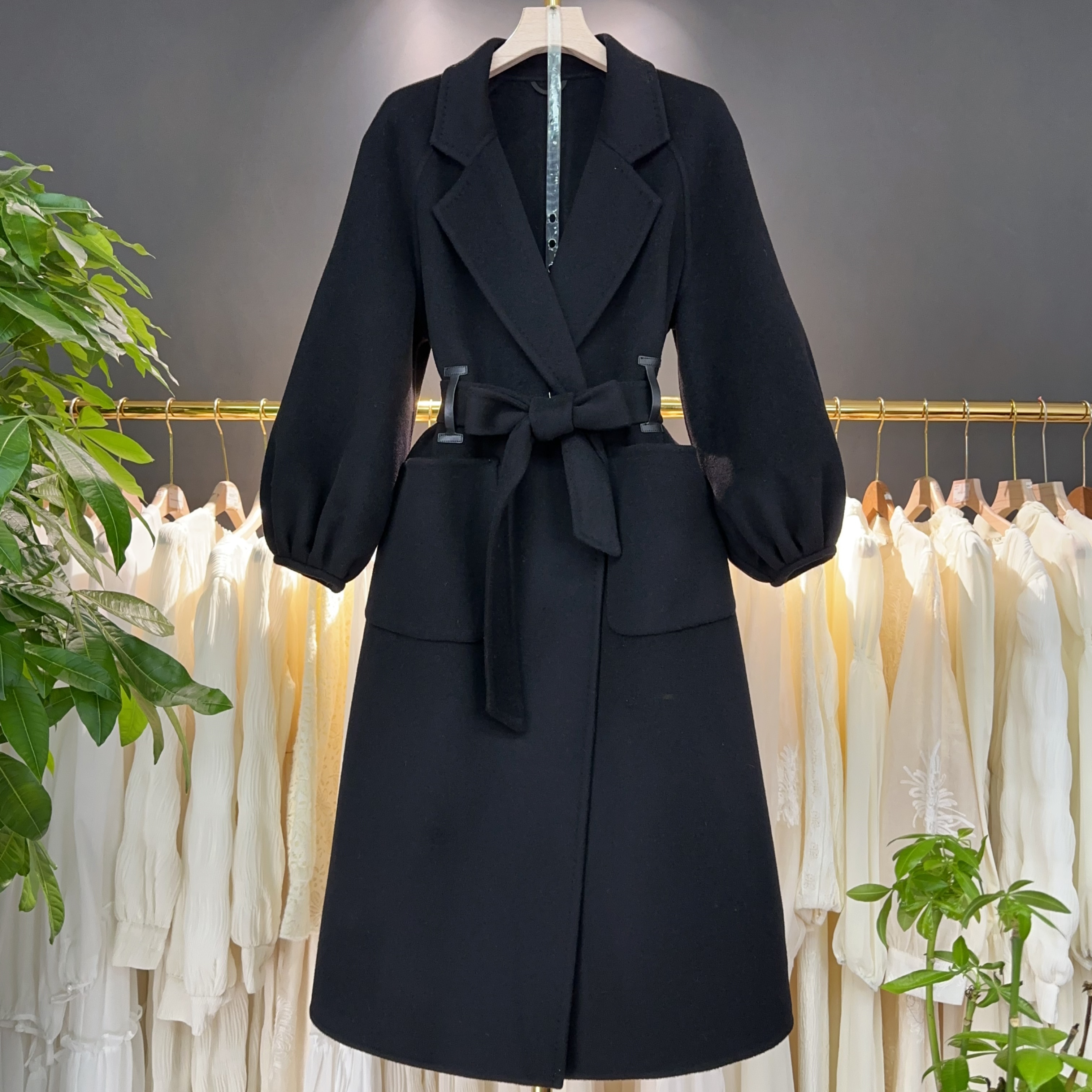 【A9261】毛呢外套女2025秋冬新款时尚休闲设计感毛呢外套