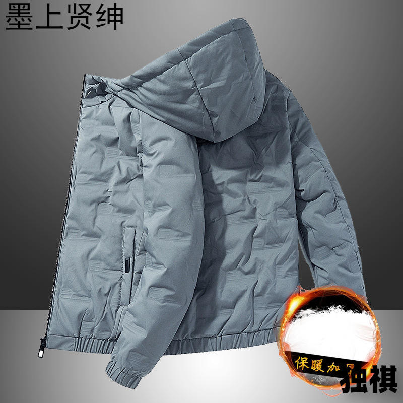 棉衣男款冬季新款休闲加厚连帽外套男装晋江潮流短款羽棉绒袄棉服