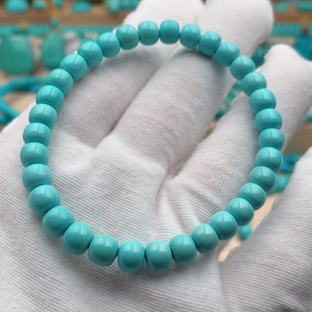 绿松石未镶嵌珠宝奇石6.3mm