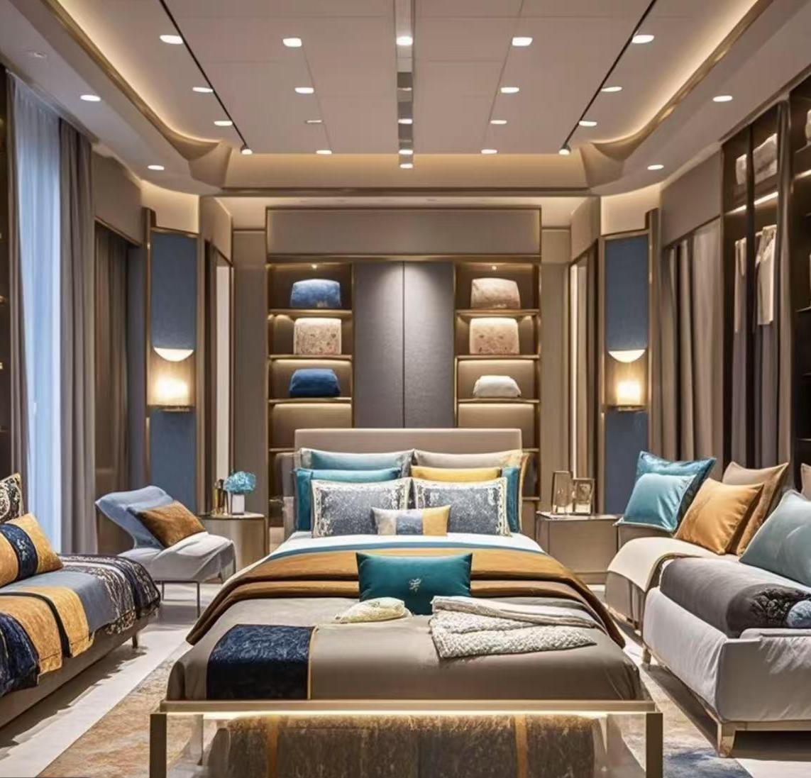 伊莉莎-粉-轻奢真丝全棉提花高端四件套顶奢舒适