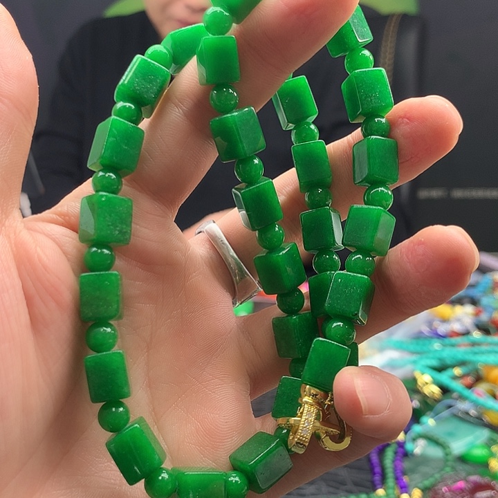 翡翠银S925镶嵌颈饰