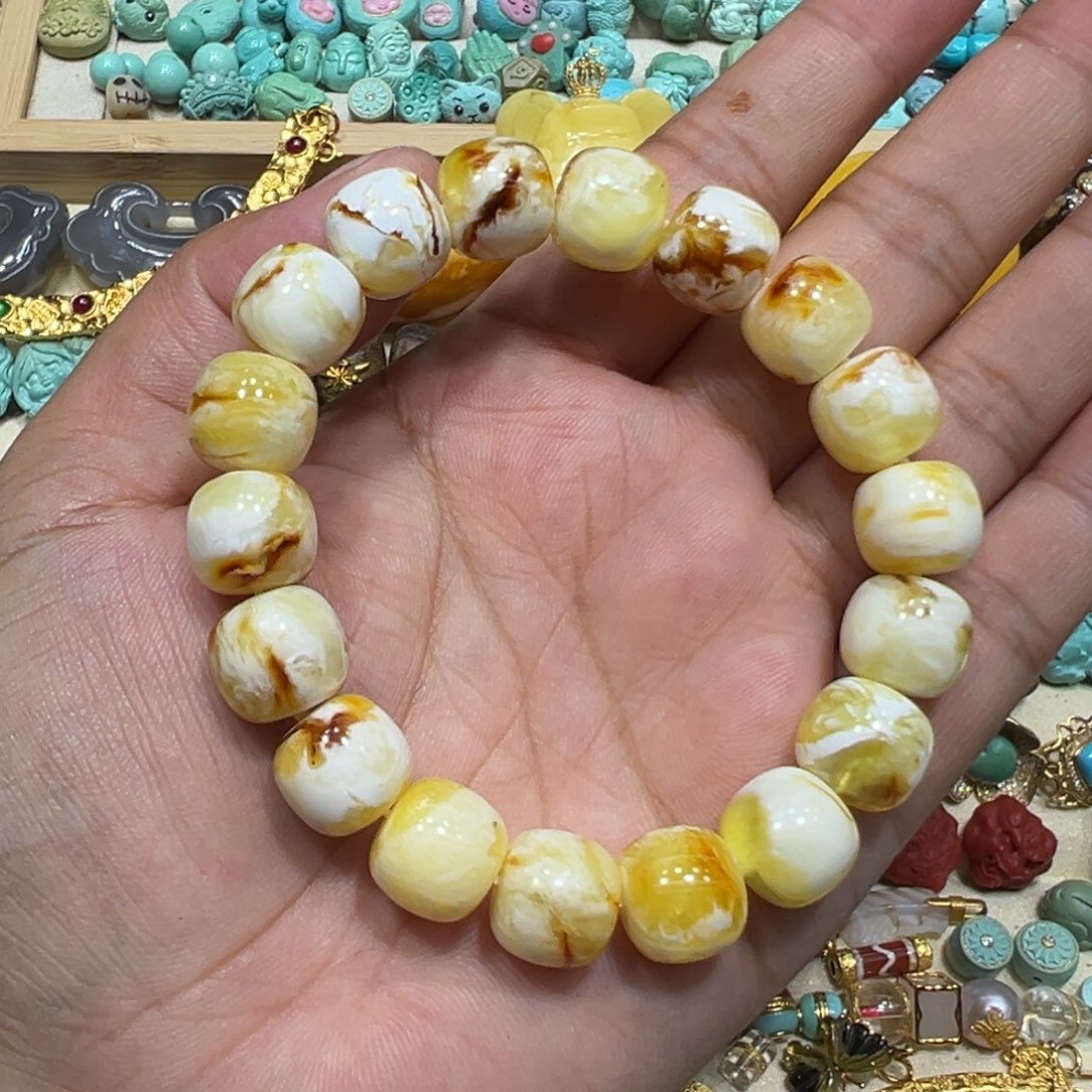 琥珀未镶嵌手链尺寸12.5