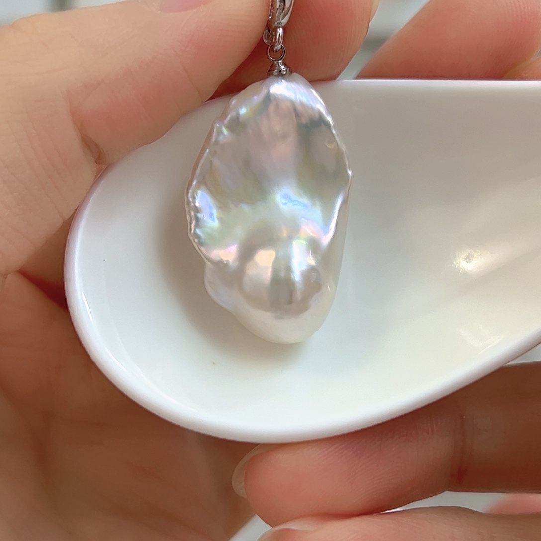 淡水珍珠颈饰银S925镶嵌