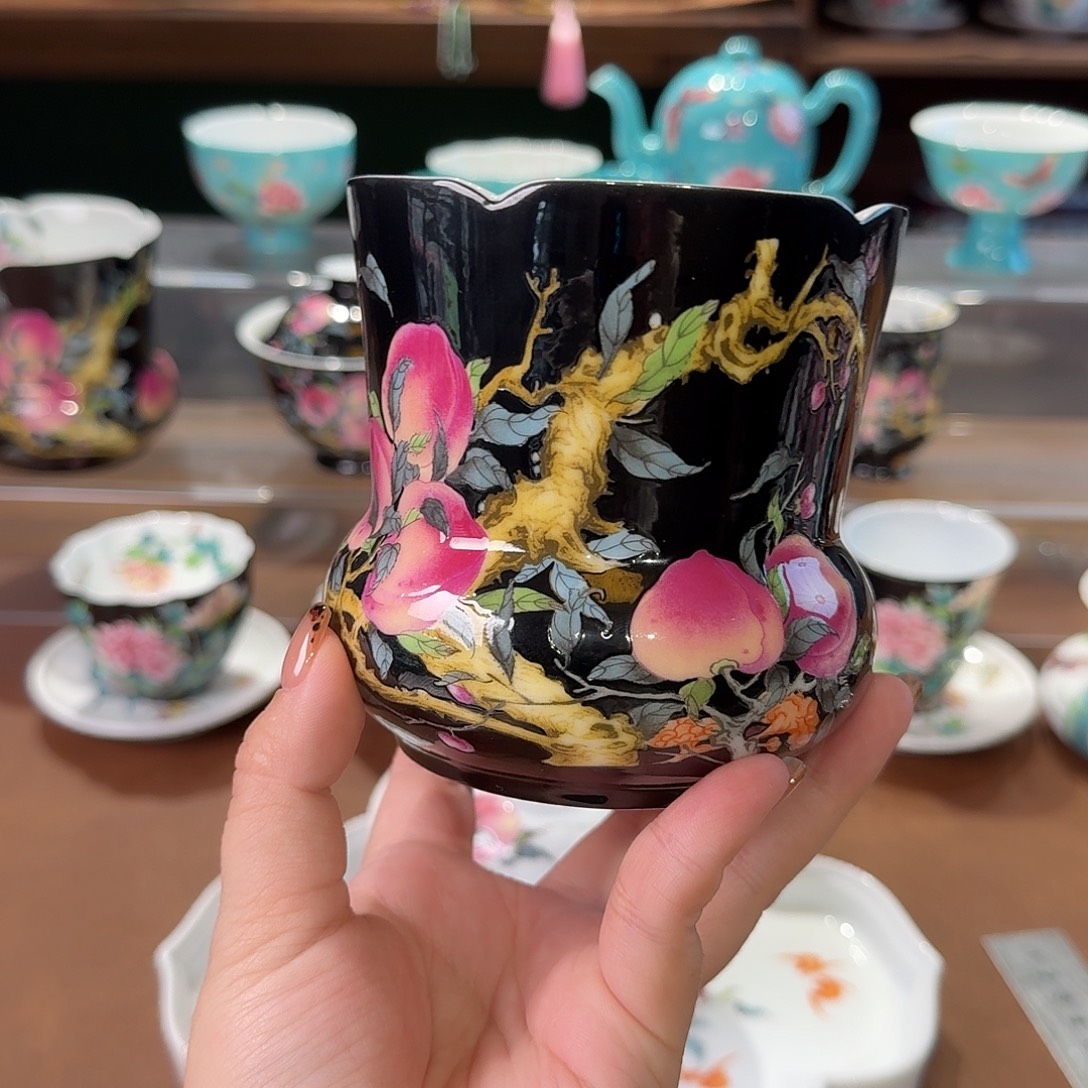 M***恬珐琅彩主人杯茶具套装