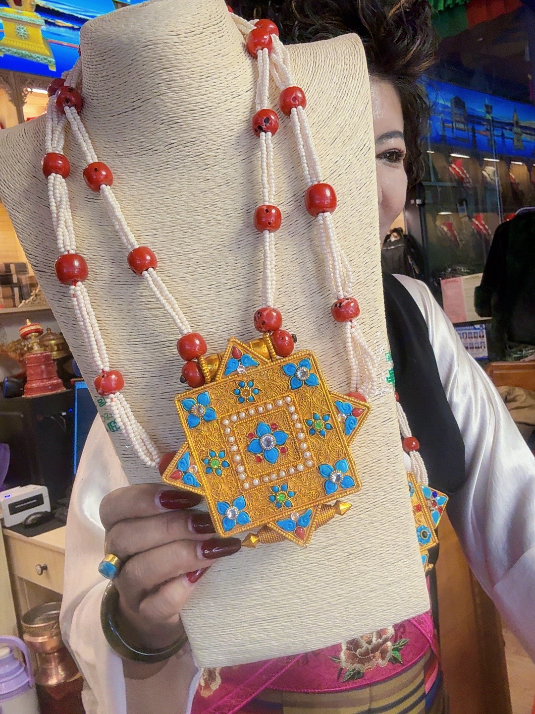 钛钢吊坠 嘎乌项链小