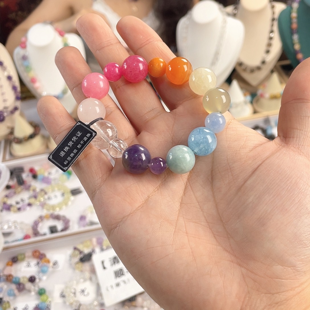银S925镀金镶嵌手链水晶