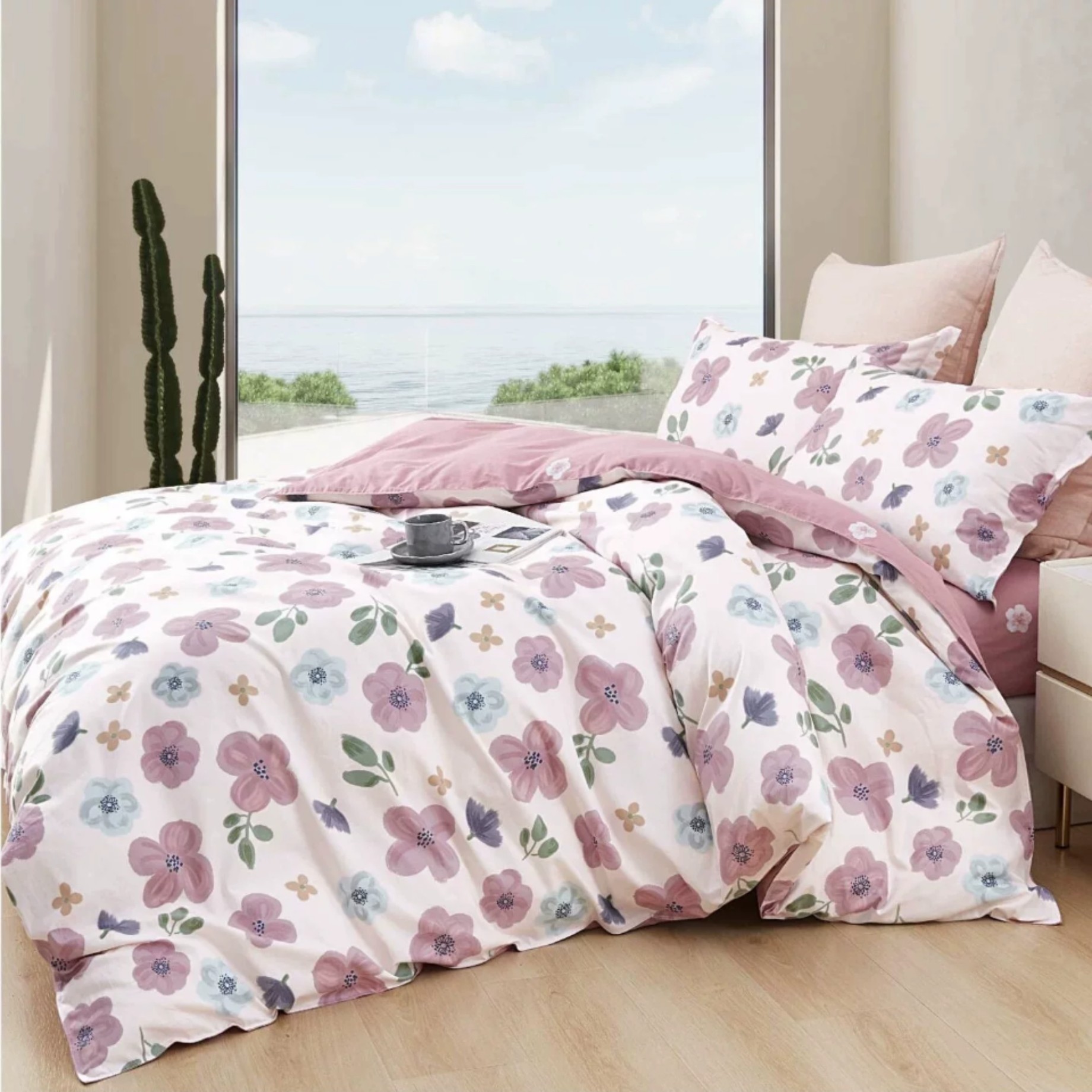 【四件套】100%纯棉学生床单被罩碎花斜纹加厚亲肤全棉被套四季通用