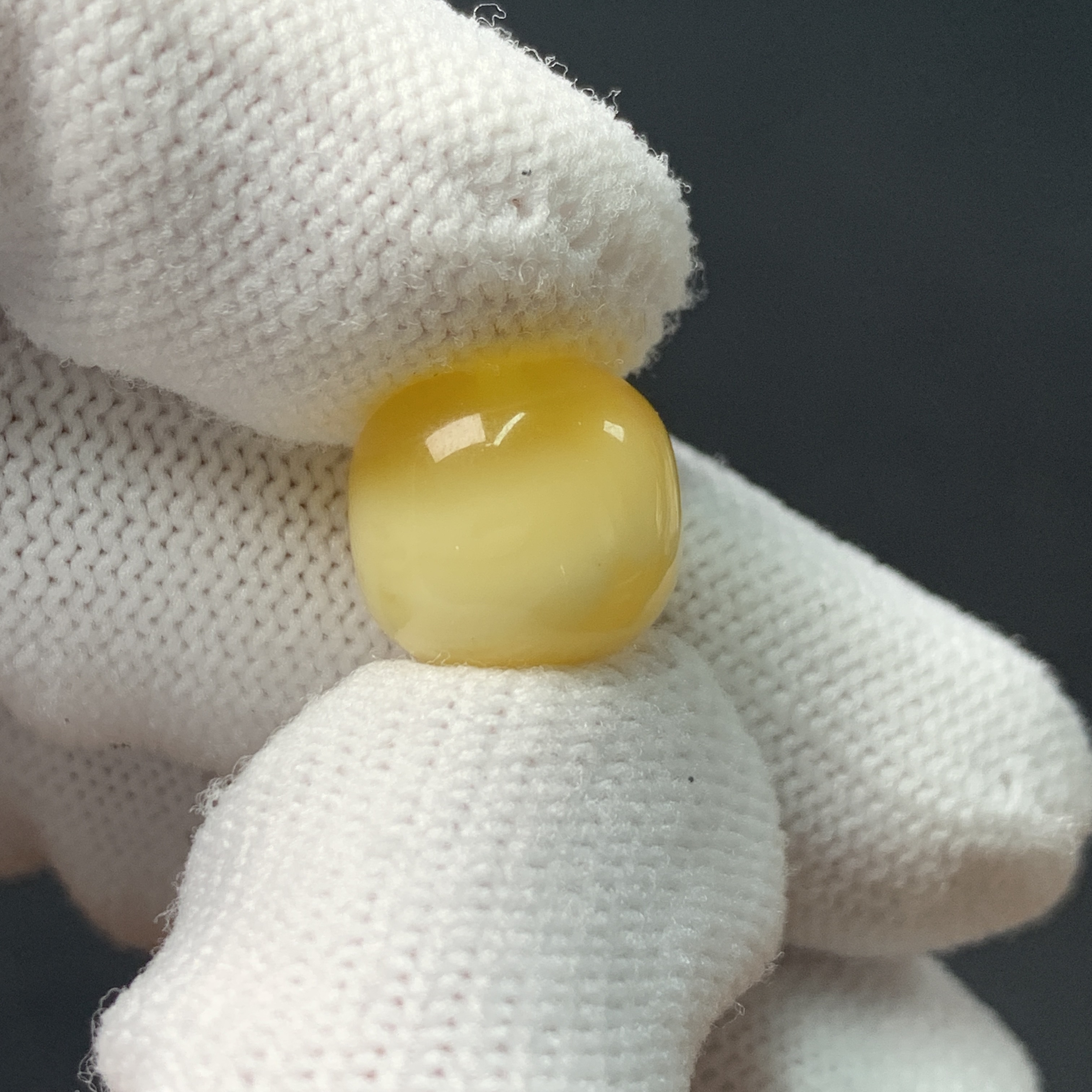 L1057保真原矿俄料尺寸12.1*11mm蜜蜡单颗老型单珠隔珠支持复检