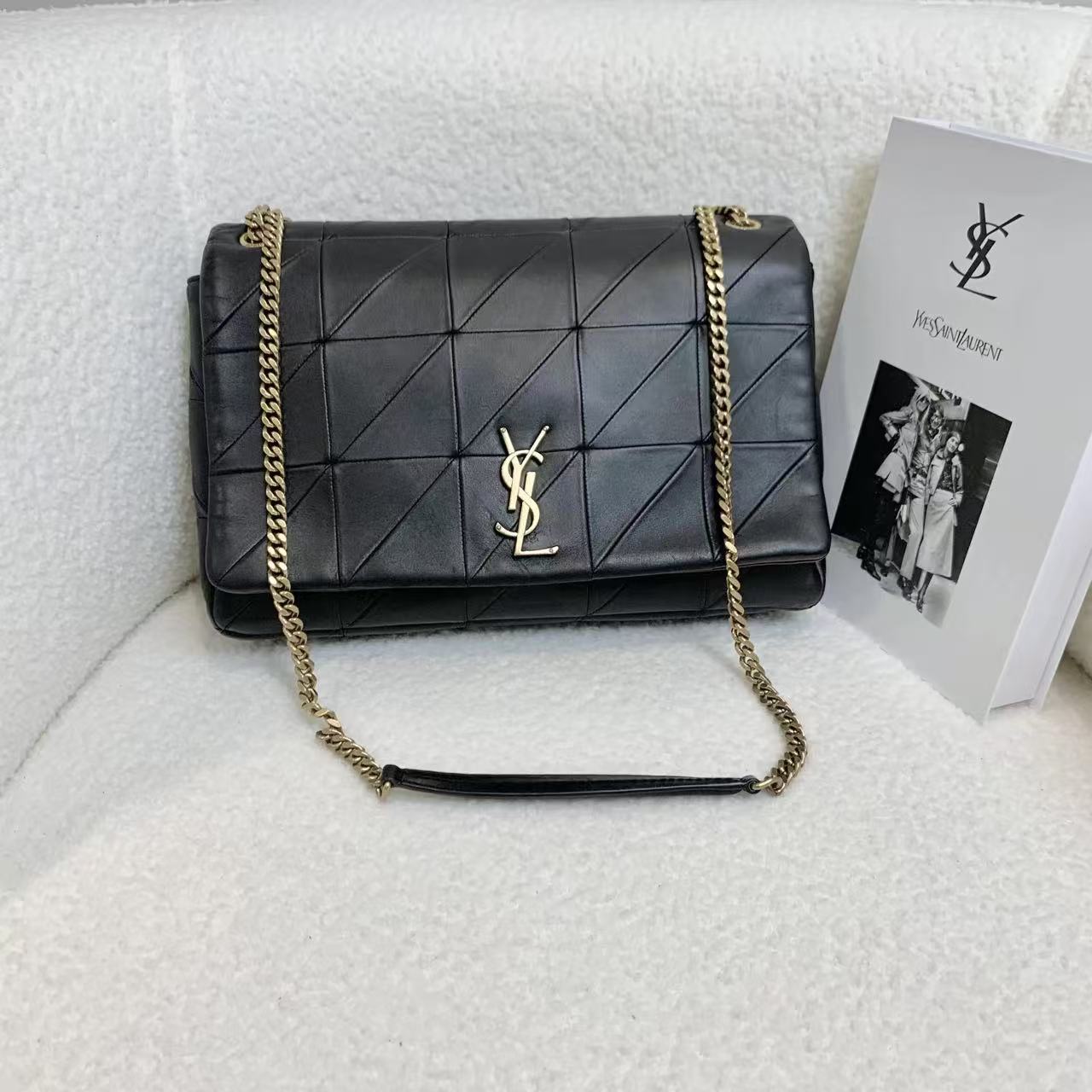 99新 YSL/圣罗兰 黑金jamie大号/86233756/12期/代卖服务