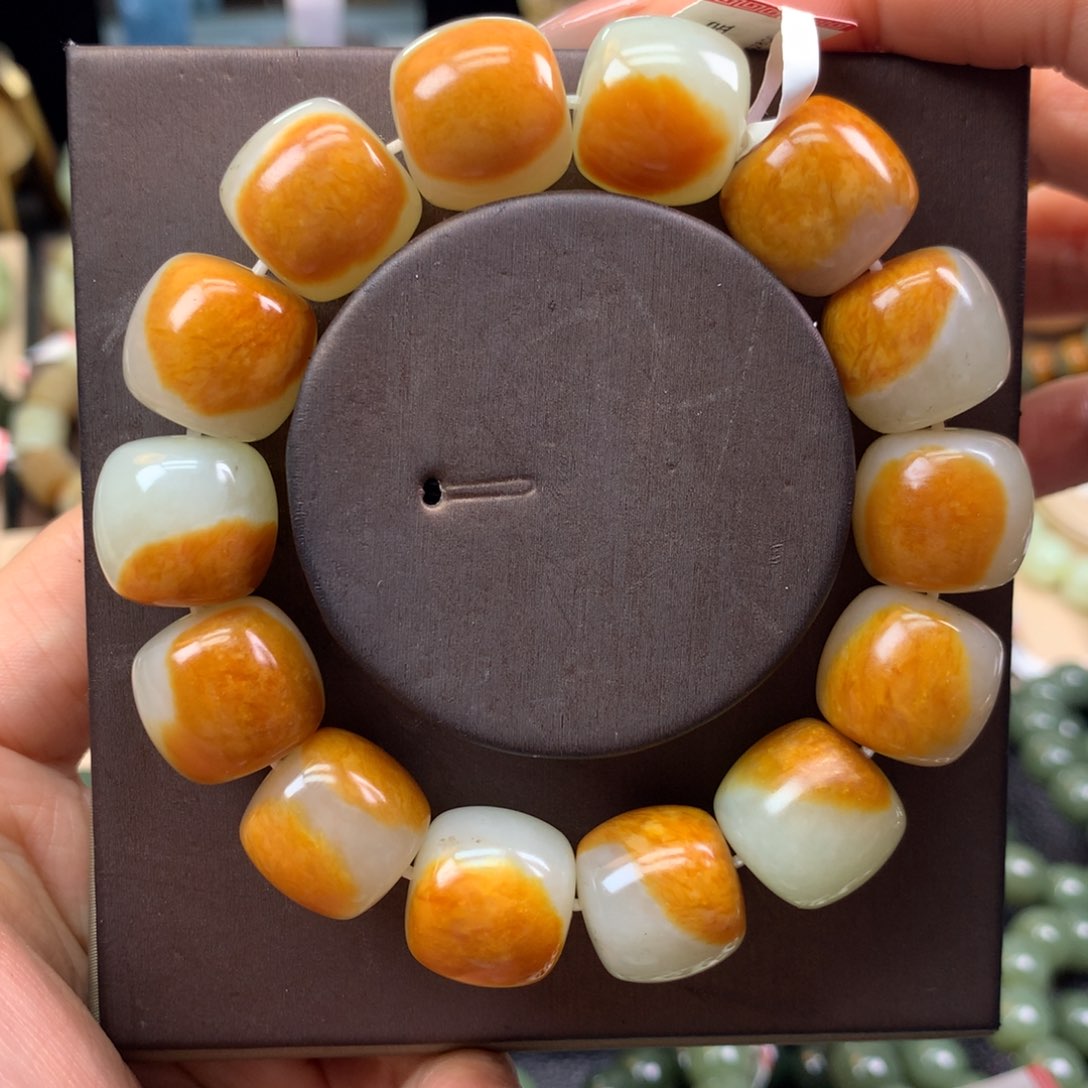 和田玉手链未镶嵌行**航