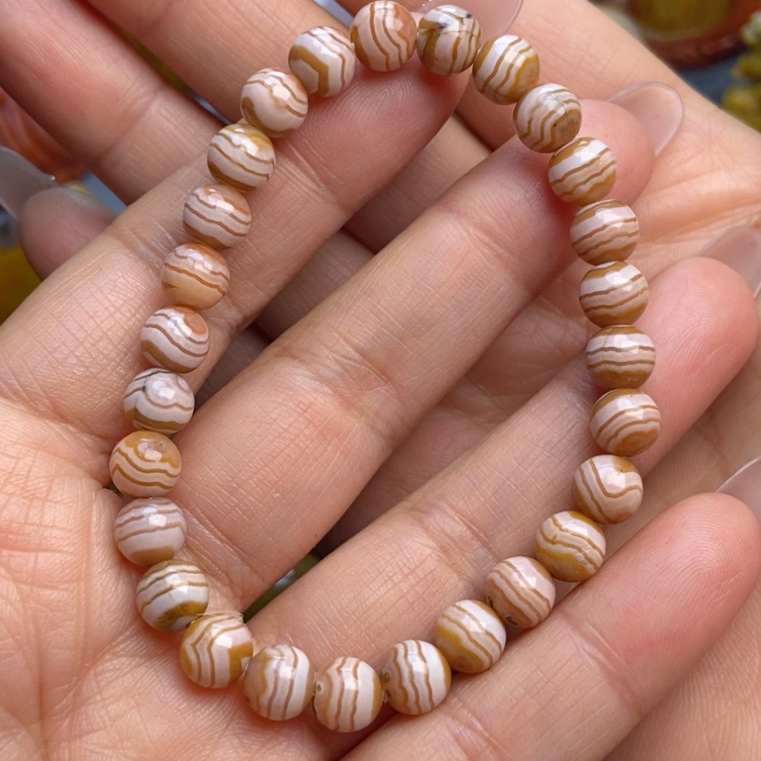 玛瑙/玉髓手链未镶嵌战国红