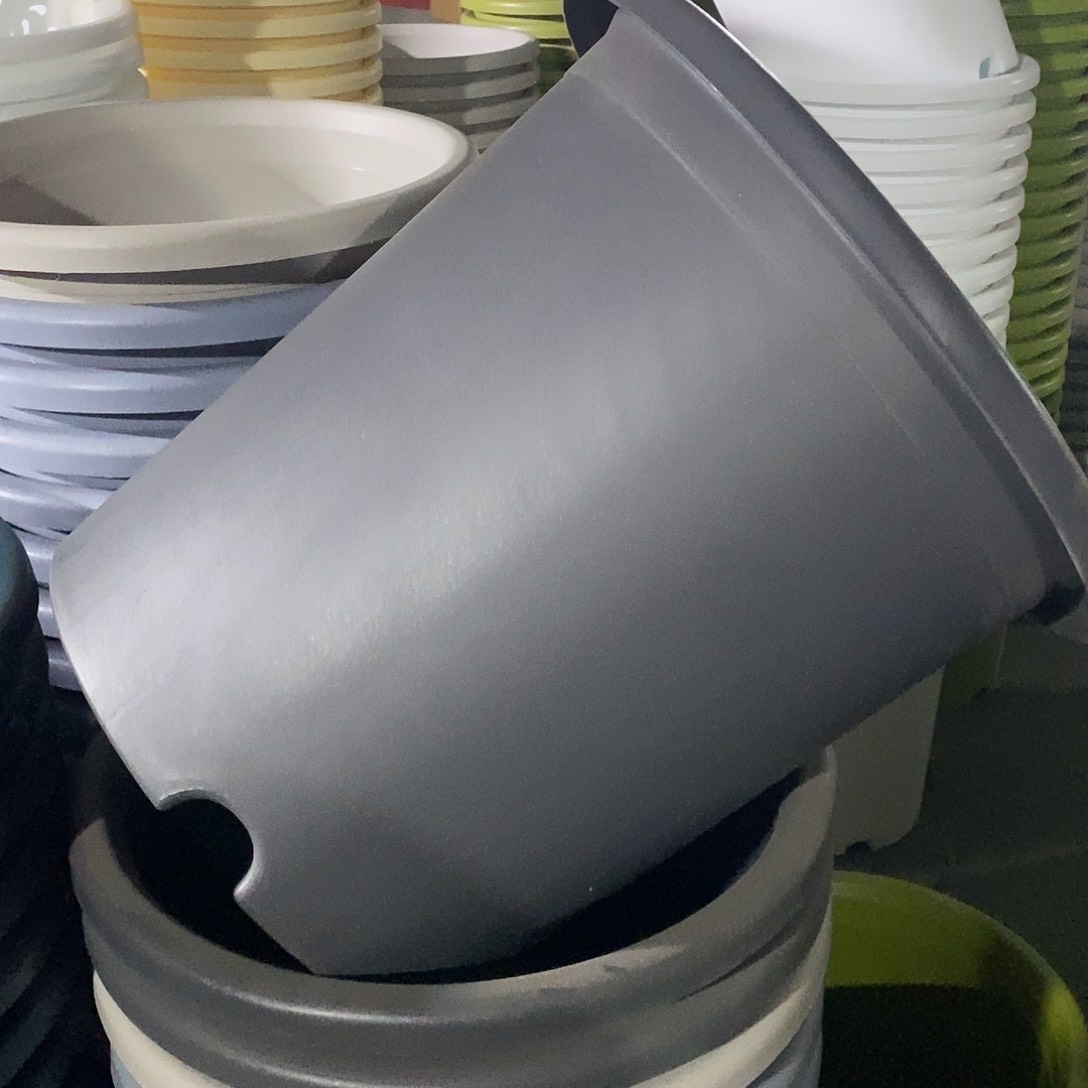 树脂四季8号灰黑色3个无拖