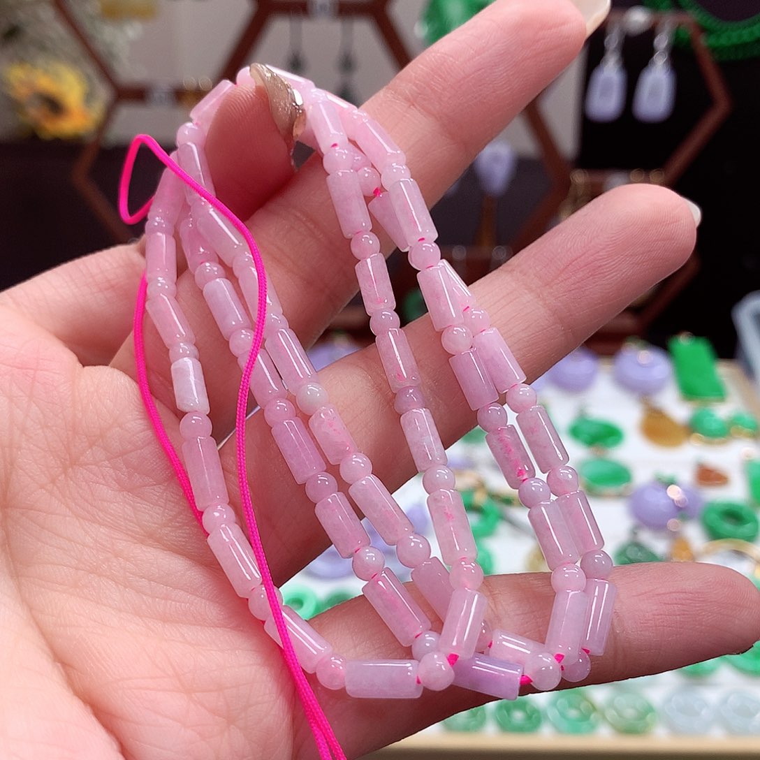 翡翠手链未镶嵌天然翡翠