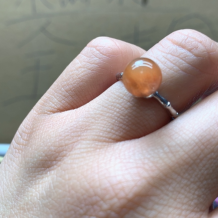 水晶水晶戒指银S925镶嵌