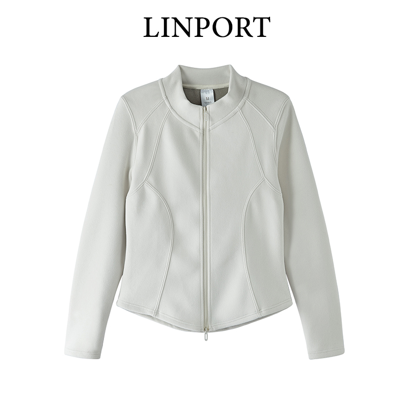 【流光剪影】气质休闲简约百搭显瘦立领加厚开衫拉链外套LB251171