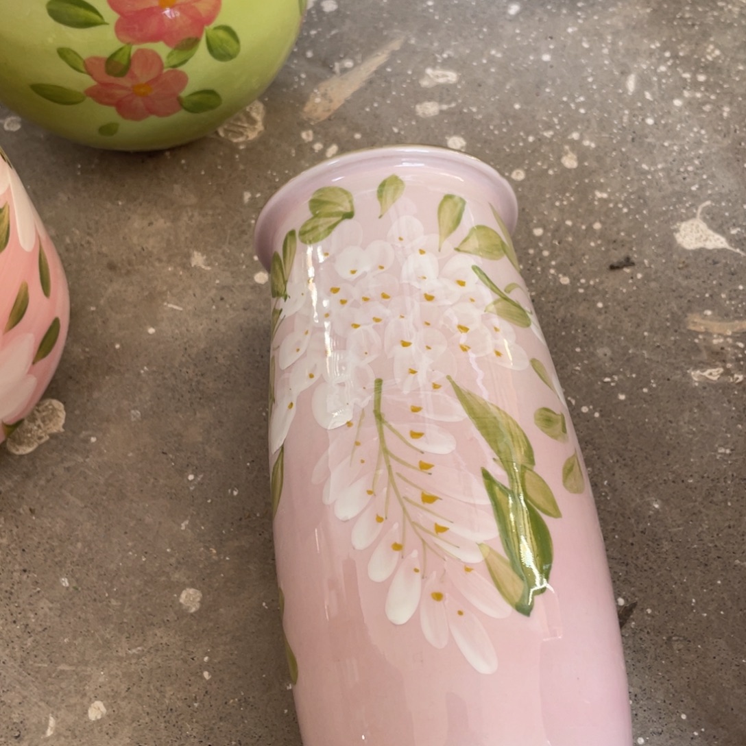 陶摆件景德镇手绘花瓶