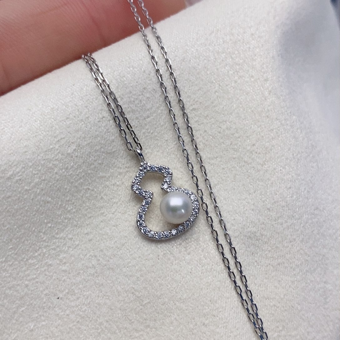 【闪购商品】淡水珍珠套链银S925镶嵌22