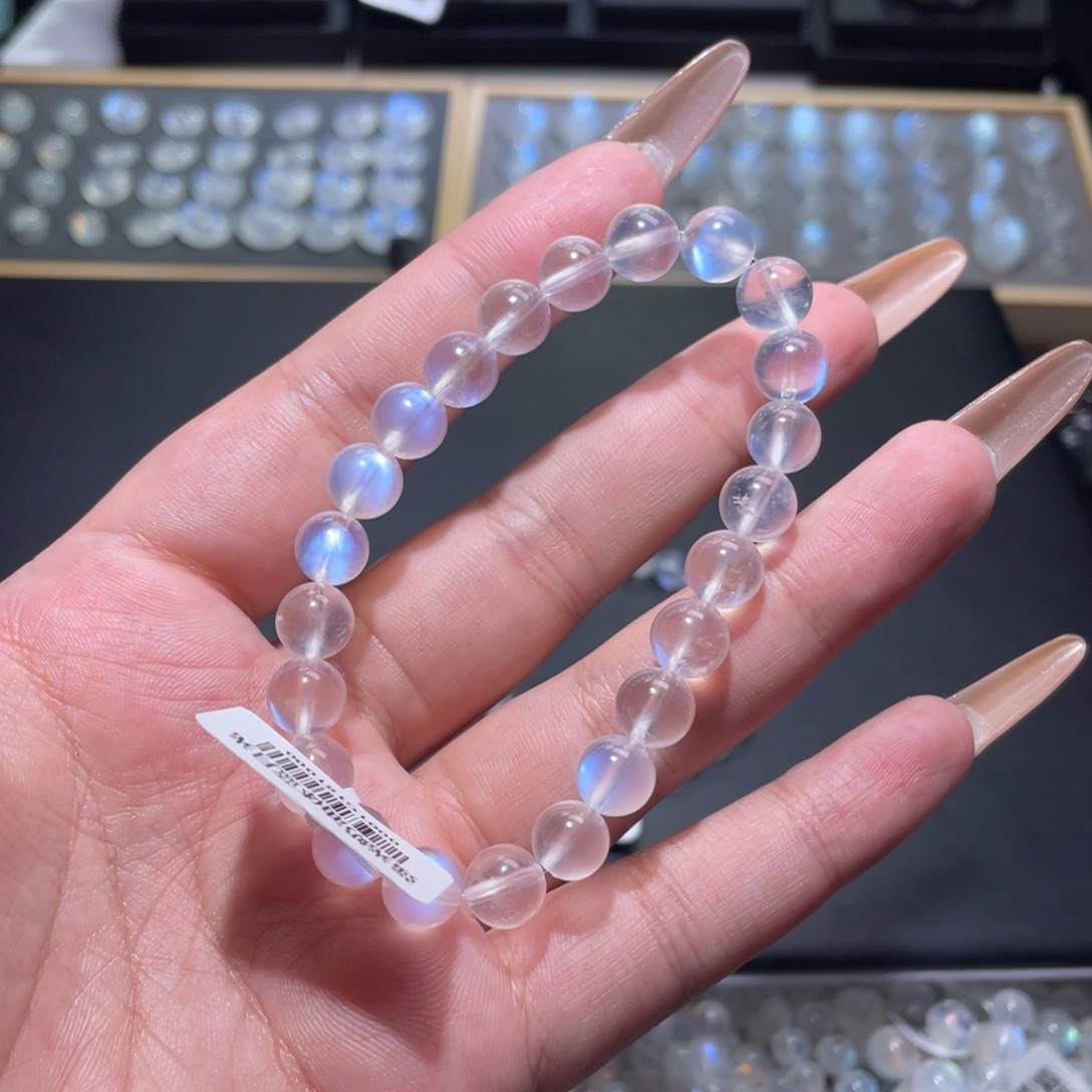*****未镶嵌长石手链蓝月光手链8.