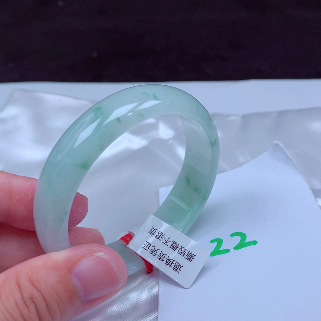 未镶嵌手镯翡翠缅甸天然A货翡翠手镯52.6贵妃