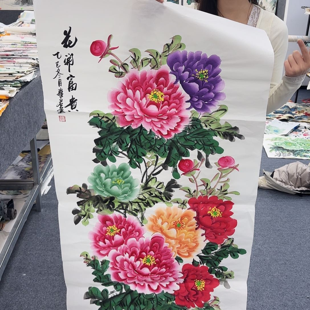 国画作品小姐姐放漏中