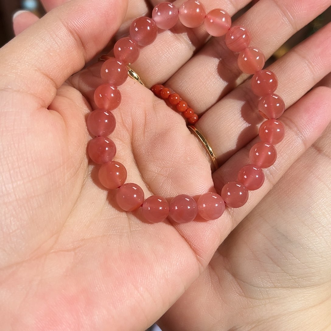 南红玛瑙手链未镶嵌