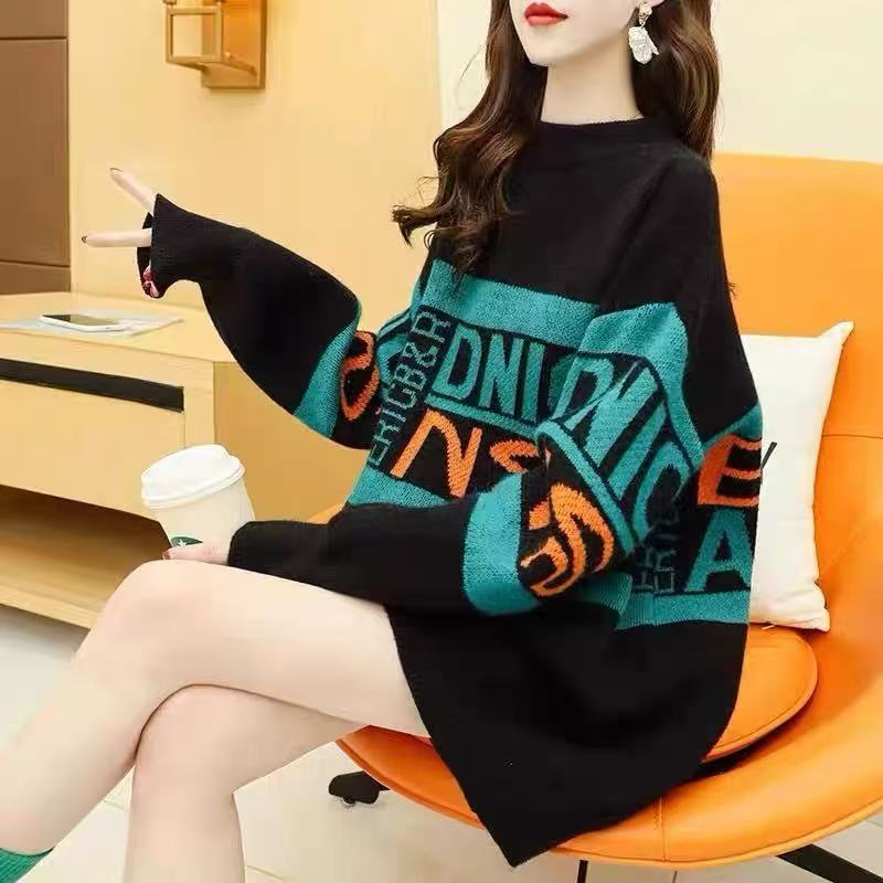 0350 Y30慵懒风毛衣女2025秋冬新款针织衫百搭大仓库