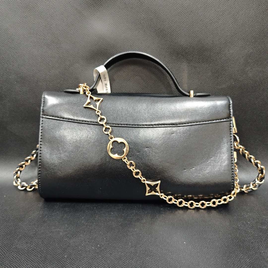 SMVP · 高定奢品 潮流真皮新款女包斜跨包25cm 10942 黑色