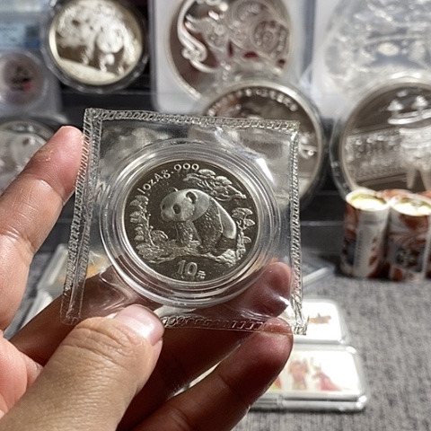 纯银1997年重庆加字猫无证带盒