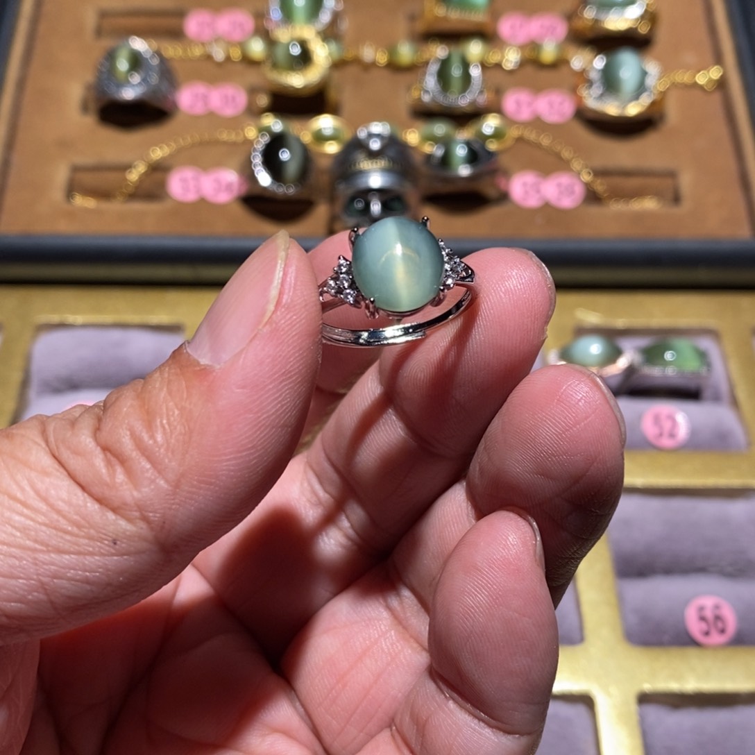 和田玉（碧玉）戒指未镶嵌