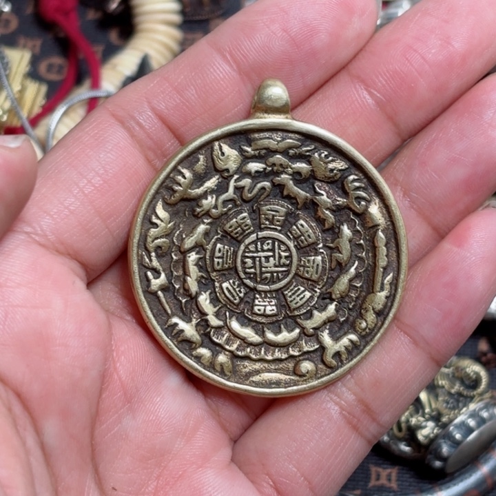 顶*顺铜星月菩提吊坠项链项链