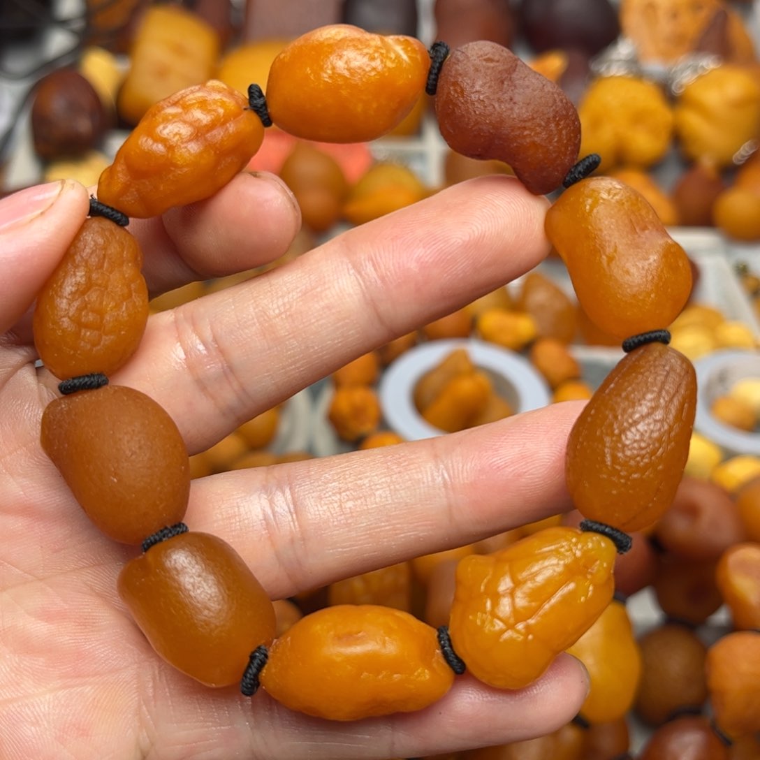 未镶嵌琥珀裸石天然蜜蜡手串
