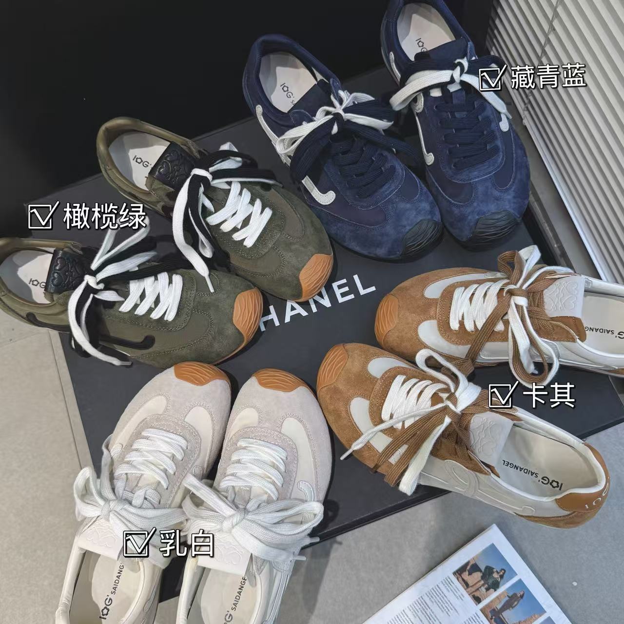 有意思思女鞋“小罗”百搭芭蕾时尚潮流厚底ins德训增高潮鞋透气